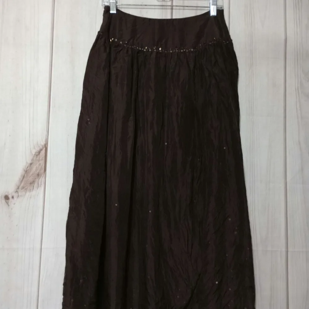 Talbots Skirt Ladies 6‎ Maxi Beaded silk
